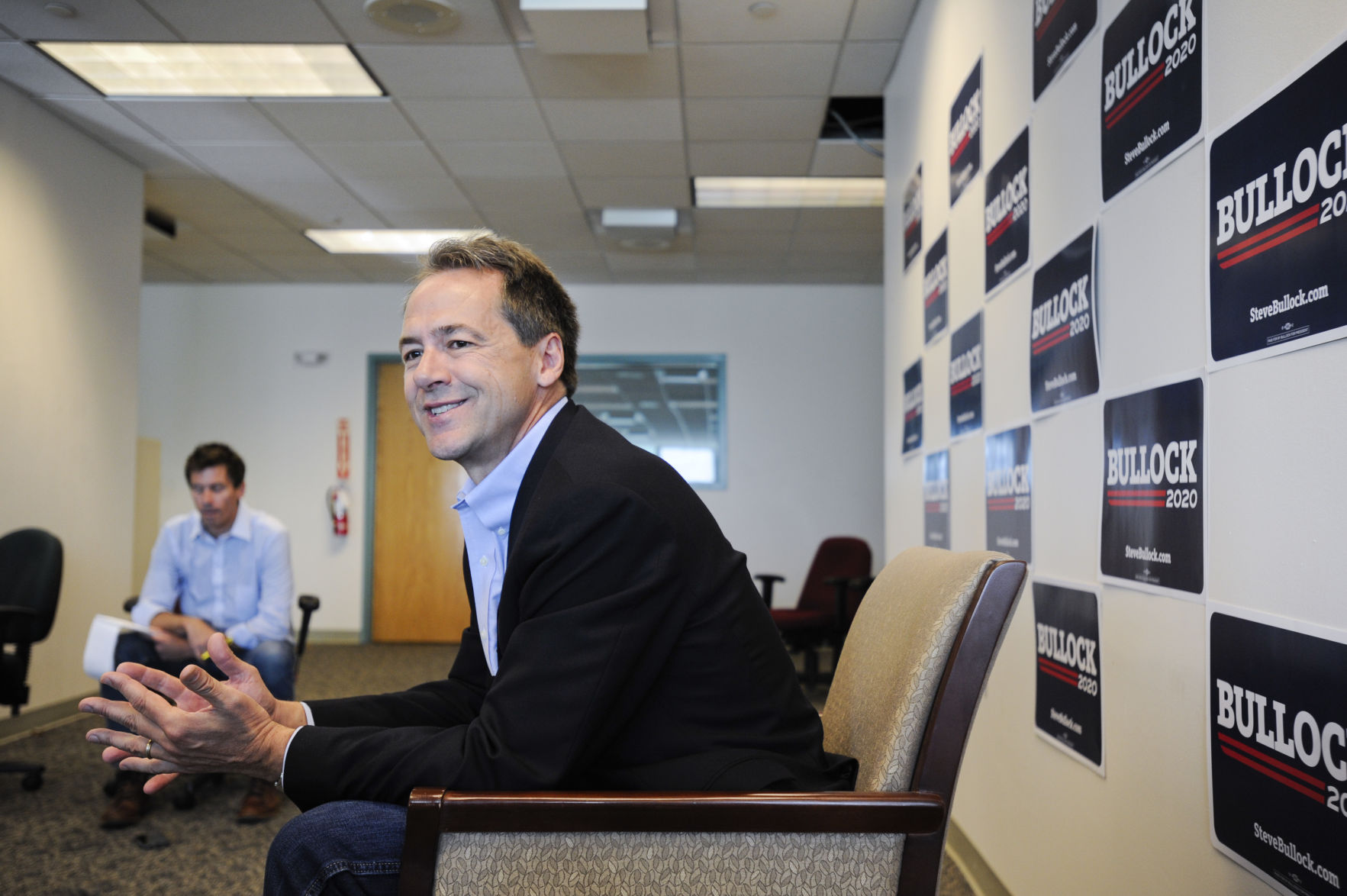 Gov. Steve Bullock, Democratic presidential candidate, holds a roundtable discussion